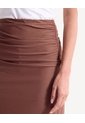Falda Midi Con Recogidos Laterales  Para Mujer Café Seven Seven de Seven Seven