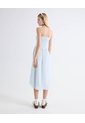 Vestido Midi Tiras Rayas  Para Mujer Azul Seven Seven de Seven Seven