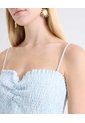 Vestido Midi Tiras Rayas  Para Mujer Azul Seven Seven de Seven Seven