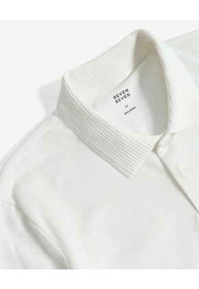 Polo En Tejido Piqué  Para Hombre Marfil Seven Seven