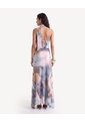 Vestido Maxi De Mesh Con Corbata  Para Mujer Rosa Seven Seven de Seven Seven