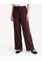 Pantalón Suelto Con Cordón Ajustable  Para Mujer Café Seven Seven de Seven Seven