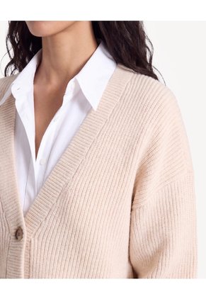 Saco Cardigan Tejido Con Tres Botones Para Mujer Arena Seven Seven