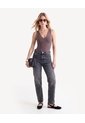 Jean Mom Efecto Desgastado  Para Mujer Gris Seven Seven de Seven Seven