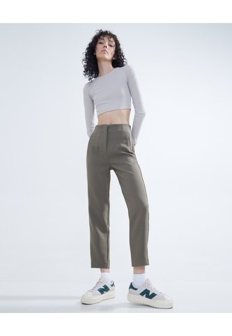 Pantalón Con Prenses  Para Mujer Verde Seven Seven Seven Seven