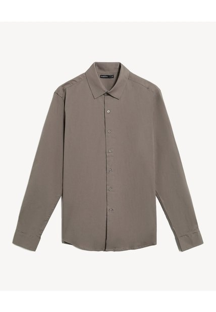 Camisa Cuello Gales  Para Hombre Verde Seven Seven