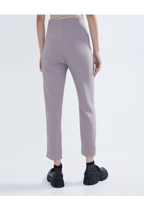 Pantalón Con Pinzas Frontales Para Mujer Café Seven Seven