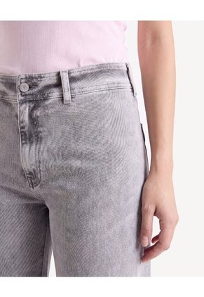 Jean Retro Tiro Alto  Para Mujer Gris Seven Seven