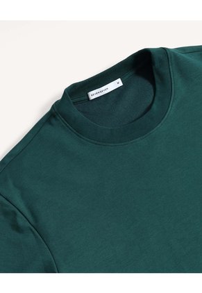 Camiseta Basica Comfort Para Hombre Verde Seven Seven