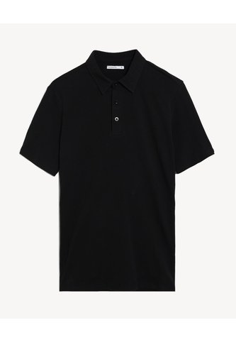 Polo Regular En Jersey  Para Hombre Negro Seven Seven Seven Seven