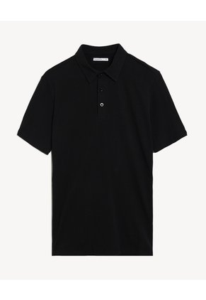 Polo Regular En Jersey Para Hombre Negro Seven Seven