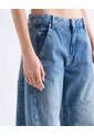 Jean Wide Leg Tono Medio Dirty  Para Mujer Azul Seven Seven de Seven Seven
