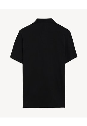 Polo Regular En Jersey Para Hombre Negro Seven Seven