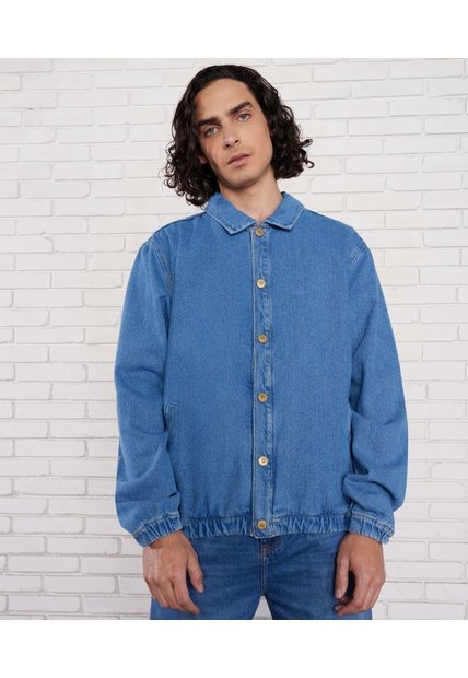 Chaqueta Para Hombre Bomber Color Azul Medio Marca Seven Seven #45080350