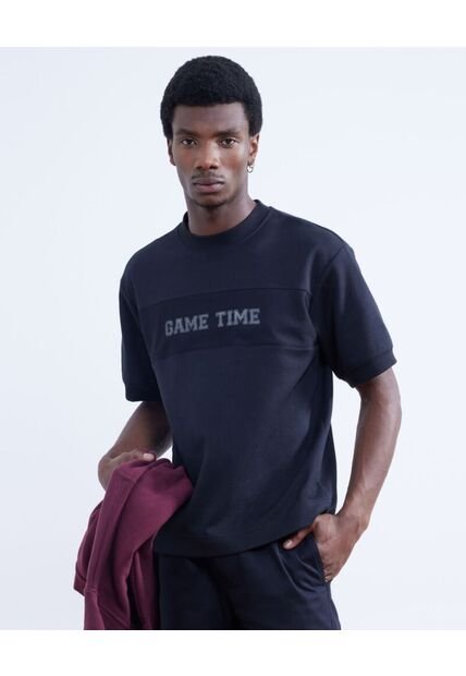 Camiseta Para Hombre Manga Corta Color Negro Marca Seven Seven #45092472