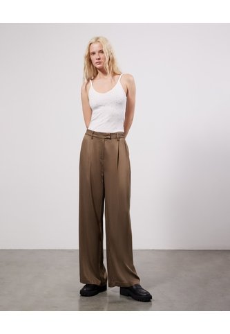 Pantalón Clásico De Pinzas  Para Mujer Verde Seven Seven Seven Seven