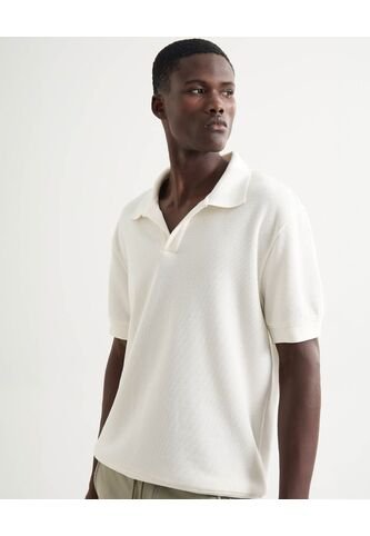 Polo Para Hombre Cuello Tejido Sin Bolsillo Color Marfil Marca Seven Seven #45110888 Seven Seven