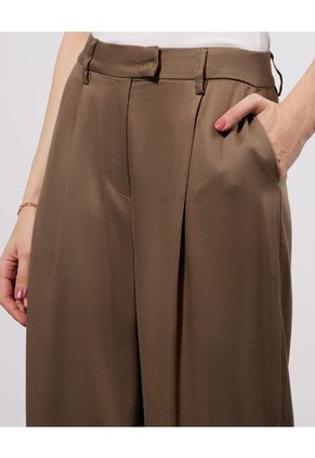 Pantalón Clásico De Pinzas  Para Mujer Verde Seven Seven
