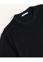 Camiseta Regular En Rib  Para Hombre Negro Seven Seven de Seven Seven