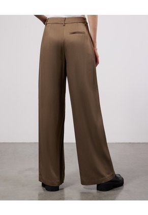 Pantalón Clásico De Pinzas  Para Mujer Verde Seven Seven