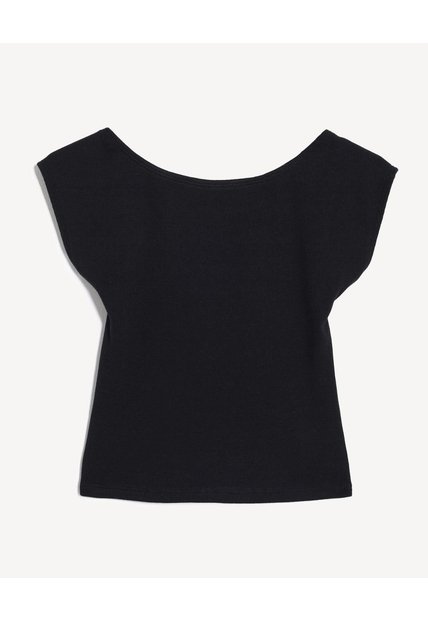 Camiseta Para Mujer Manga Corta Cuello Redondo Color Negro Marca Seven Seven #28096454