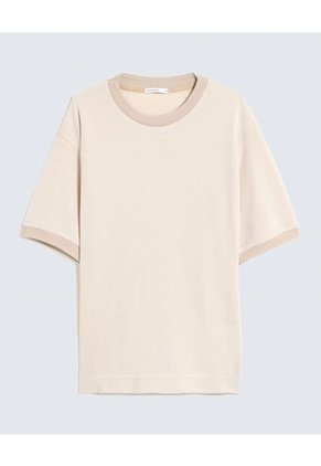 Camiseta Para Hombre Manga Corta Cuello Redondo Color Crema Marca Seven Seven #45092696