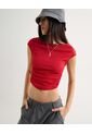 Camiseta Para Mujer Manga Corta Cuello Redondo Color Rojo Marca Seven Seven #28096301 de Seven Seven