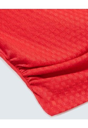 Camiseta Para Mujer Manga Corta Cuello Redondo Color Rojo Marca Seven Seven #28096301