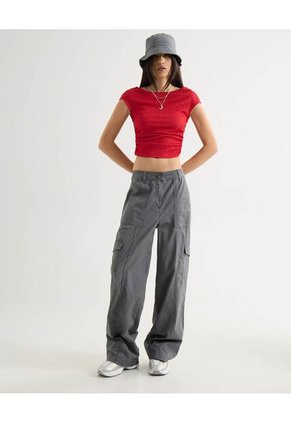 Camiseta Para Mujer Manga Corta Cuello Redondo Color Rojo Marca Seven Seven #28096301