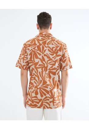 Camisa Para Hombre Manga Corta Color Naranja Marca Seven Seven #45012073