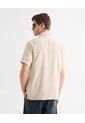 Camisa Para Hombre Manga Corta Sin Bolsillo Cuello Casual M Color Beige Marca Seven Seven #45012144 de Seven Seven