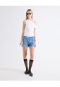 Camiseta Asimétrica Recogidos Delanteros  Para Mujer Blanco Seven Seven de Seven Seven