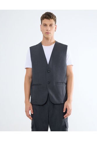 Chaleco Para Hombre  Color Gris Oscuro Marca Seven Seven #45250007 Seven Seven