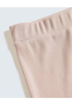 Falda Midi Acanalada  Para Mujer Taupe Seven Seven