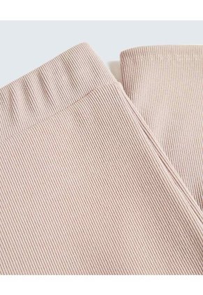 Falda Midi Acanalada  Para Mujer Taupe Seven Seven