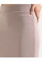 Falda Midi Acanalada  Para Mujer Taupe Seven Seven de Seven Seven