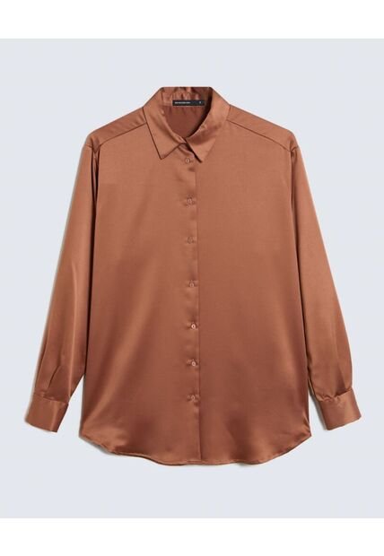 Blusa Para Mujer Manga Larga Color Cafe  Marca Seven Seven #28123993