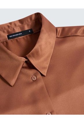 Blusa Para Mujer Manga Larga Color Cafe  Marca Seven Seven #28123993