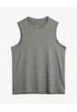 Camiseta Deportiva Texturizada Manga Sisa  Para Hombre Gris Seven Seven de Seven Seven