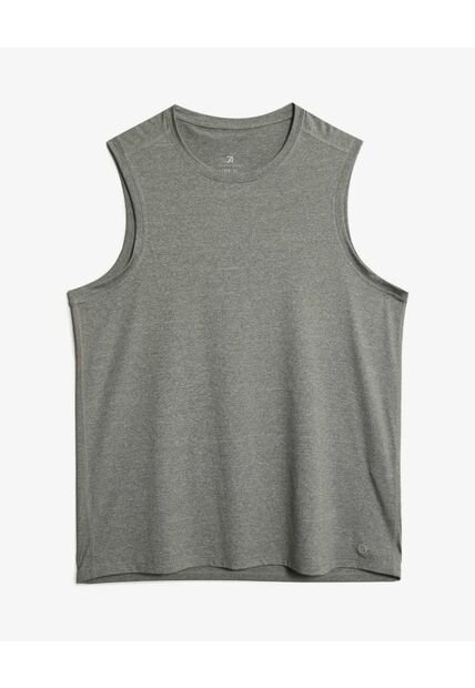 Camiseta Deportiva Texturizada Manga Sisa  Para Hombre Gris Seven Seven