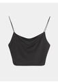 Crop Top De Tiras  Para Mujer Negro Seven Seven de Seven Seven