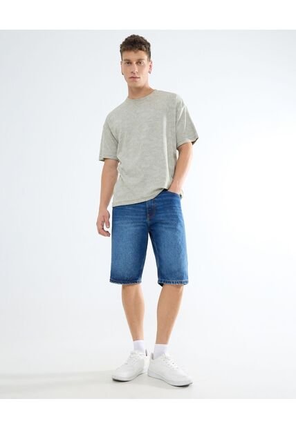 Bermuda Regular Tono Oscuro  Para Hombre Azul Seven Seven