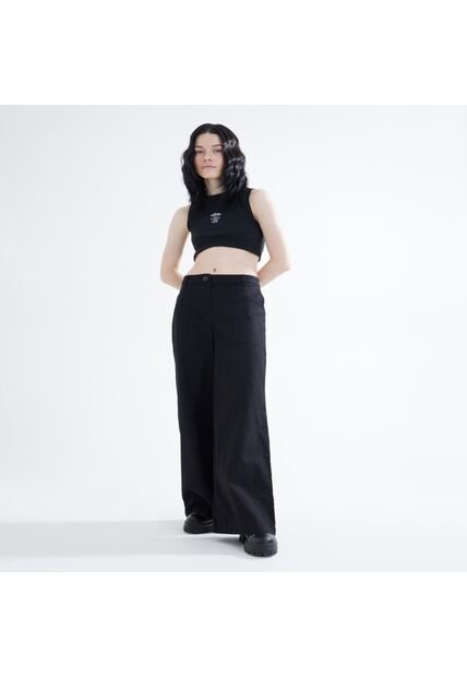 Crop Top Para Mujer Manga Sisa Color Negro Marca Seven Seven #28095660