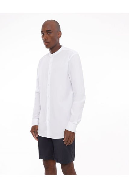 Camisa Para Hombre Manga Larga Cuello Neru Color Blanco Marca Seven Seven #45011419