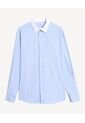 Camisa Relaxed Con Cuello Gales  Para Hombre Celeste Seven Seven de Seven Seven