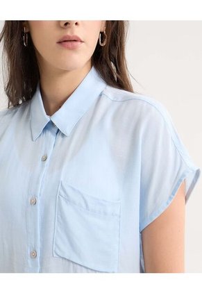 Blusa Para Mujer Manga Corta Color Azul Marca Seven Seven #28124016