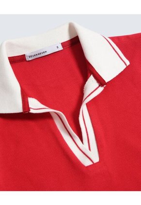 Camiseta Para Mujer Manga Corta Color Rojo Marca Seven Seven #28096153