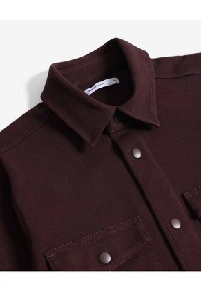 Camisa  Para Hombre Sobrecamisa Manga Larga Color Café Marca Seven Seven #45012204