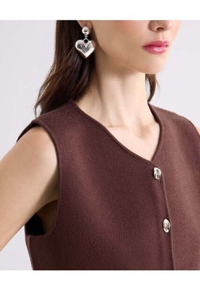 Camiseta  Para Mujer Manga Sisa Cuello Redondo Color Café Marca Seven Seven #28096521