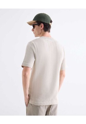 Camiseta  Para Hombre Manga Corta Cuello Redondo Color Arena Marca Seven Seven #45092766